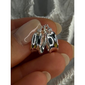 925 Sterling Silver Earrings Length 0.60 inch