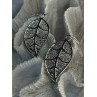 Beautiful Design Leaf 925 Sterling Silver Earrings Length 2.20 inch