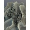 Beautiful Design Leaf 925 Sterling Silver Earrings Length 2.20 inch