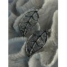 Beautiful Design Leaf 925 Sterling Silver Earrings Length 2.20 inch
