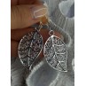 Beautiful Design Leaf 925 Sterling Silver Earrings Length 2.20 inch