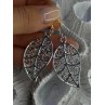 Beautiful Design Leaf 925 Sterling Silver Earrings Length 2.20 inch