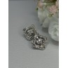 14K WHITE GOLD 2 CARAT DIAMONDS EARRINGS LENGTH 0.73 INCH
