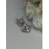 14K WHITE GOLD 2 CARAT DIAMONDS EARRINGS LENGTH 0.73 INCH
