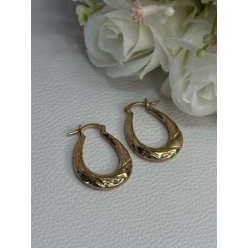 Elegant 925 Sterling Silver Gold Plated Earrings Length 1 Inch