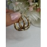 Elegant 925 Sterling Silver Gold Plated Earrings Length 1 Inch