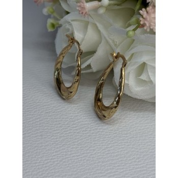 Elegant 925 Sterling Silver Gold Plated Earrings Length 1 Inch