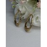 Elegant 925 Sterling Silver Gold Plated Earrings Length 1 Inch