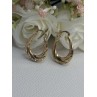 Elegant 925 Sterling Silver Gold Plated Earrings Length 1 Inch