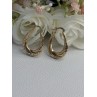 Elegant 925 Sterling Silver Gold Plated Earrings Length 1 Inch