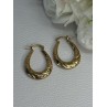 Elegant 925 Sterling Silver Gold Plated Earrings Length 1 Inch