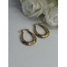 Elegant 925 Sterling Silver Gold Plated Earrings Length 1 Inch