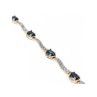925 STERLING SILVER GOLD PLATED SAPPHIRES BRACELET
