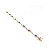 925 STERLING SILVER GOLD PLATED SAPPHIRES BRACELET