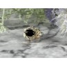 500 Silver Black Nephrite Ring Size 6.75