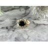 500 Silver Black Nephrite Ring Size 6.75