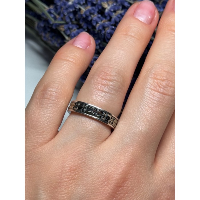 925 Sterling Silver Marcasite Ring Size 6