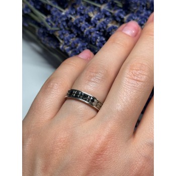 925 Sterling Silver Marcasite Ring Size 6