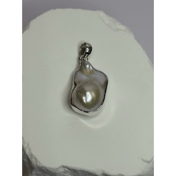 925 STERLING SILVER PEARL PENDANT LENGTH 1.3 INCH