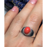 925 Sterling Silver Agate Ring Size 8.5