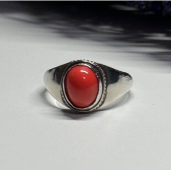 925 Sterling Silver Agate Ring Size 8.5
