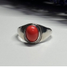 925 Sterling Silver Agate Ring Size 8.5