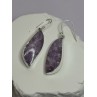 925 Sterling Silver Lepidolite Earrings Length 2 Inch