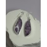 925 Sterling Silver Lepidolite Earrings Length 2 Inch