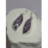 925 Sterling Silver Lepidolite Earrings Length 2 Inch