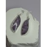 925 Sterling Silver Lepidolite Earrings Length 2 Inch