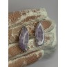 925 Sterling Silver Lepidolite Earrings Length 2 Inch