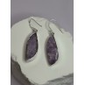 925 Sterling Silver Lepidolite Earrings Length 2 Inch