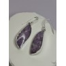 925 Sterling Silver Lepidolite Earrings Length 2 Inch