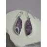 925 Sterling Silver Lepidolite Earrings Length 2 Inch