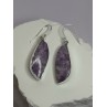 925 Sterling Silver Lepidolite Earrings Length 2 Inch