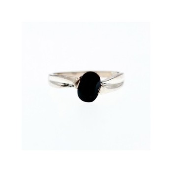925 Sterling Silver Dark Blue Sapphire Ring Size 6.5