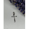 925 Sterling Silver Cross CZ Lenght 26.5 Mm