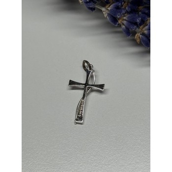 925 Sterling Silver Cross CZ Lenght 26.5 Mm