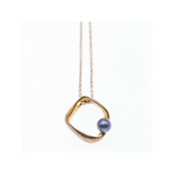 925 Sterling Silver Pearl Chain With Pendant Italy