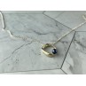 925 Sterling Silver Pearl Chain With Pendant Italy