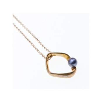 925 Sterling Silver Pearl Chain With Pendant Italy