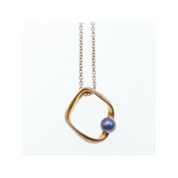 925 Sterling Silver Pearl Chain With Pendant Italy