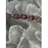 925 STERLING SILVER GOLD PLATED PINK MYSTIC TOPAZ BRACELET LENGTH 8.5 INCH