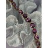 925 STERLING SILVER GOLD PLATED PINK MYSTIC TOPAZ BRACELET LENGTH 8.5 INCH