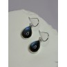 925 Sterling Silver Labradorite Earrings Length 1.2 Inch