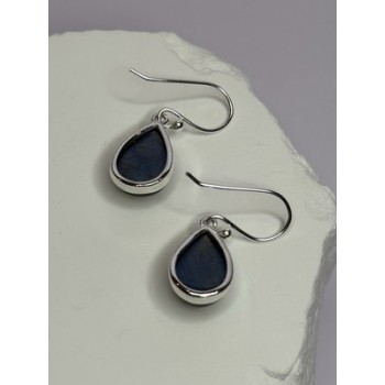 925 Sterling Silver Labradorite Earrings Length 1.2 Inch