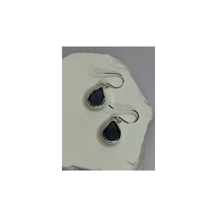 925 Sterling Silver Labradorite Earrings Length 1.2 Inch