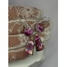 925 Sterling Silver Pink Oyster Turquoise Earrings Length 2 Inch