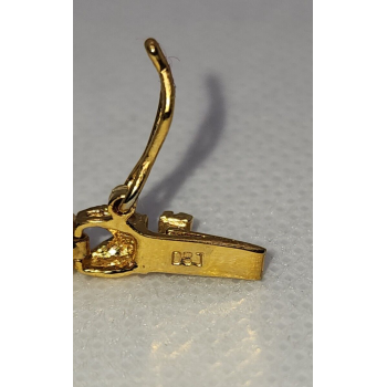 925 STERLING SILVER VERMEIL PERIDOT AND DIAMONDS BRACELET SIZE 7 IN