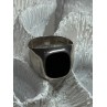 925 Sterling Silver Black Nephrite Men's Ring Size 10.5